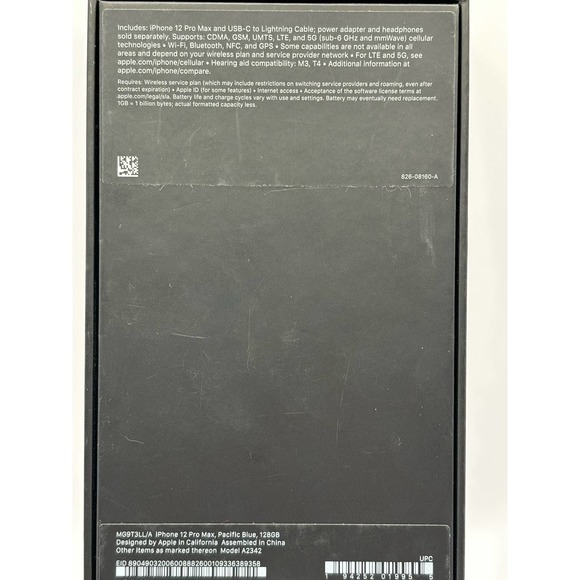 Apple IPhone 12 Pro Max BOX ONLY + Apple Sticker + Pin - Picture 3 of 4